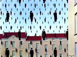 Golconde, de René Magritte